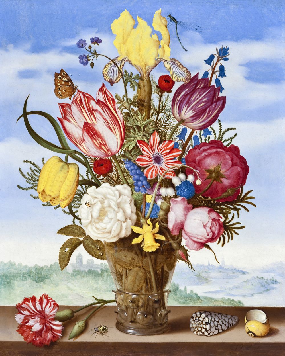 Diamond Painting – Blumenstrauß – Ambrosius Bosschaert – 40 x 50 cm auf Keilrahmen gespannt | Figured'Art