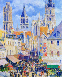 Kreuzstich – Rue de l’Épicerie in Rouen – Camille Pissarro
