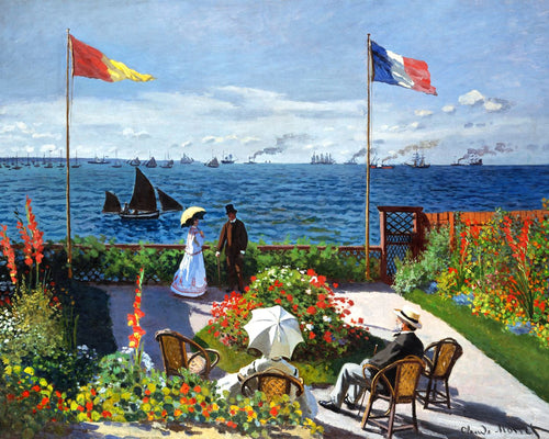 Diamond Painting – Die Terrasse am Sainte Adresse – Monet – 40 x 50 cm auf Keilrahmen gespannt | Figured'Art