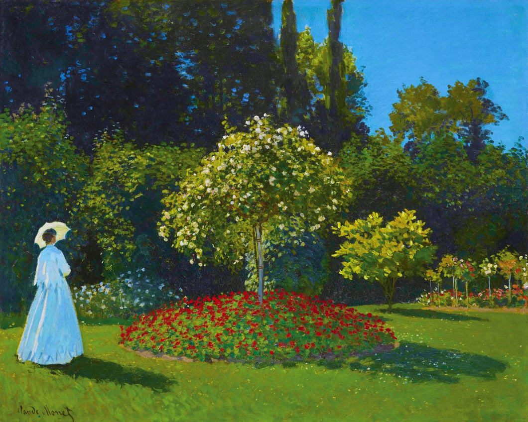 Diamond Painting – Frau im Garten – Monet | Figured'Art
