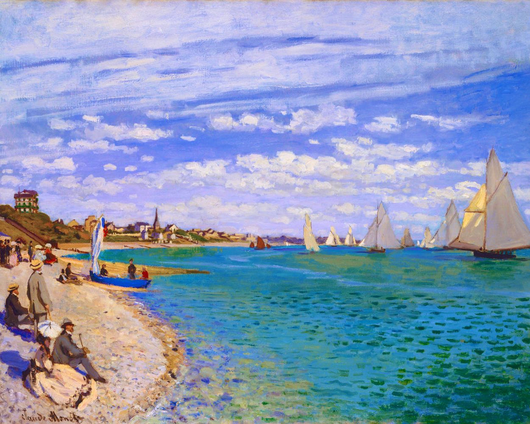 Diamond Painting – Regatta bei Sainte–Adresse – Monet | Figured'Art