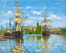 Laden Sie das Bild in den Galerie-Viewer, Malen nach Zahlen – Schiffe auf der seine in Rouen – Monet