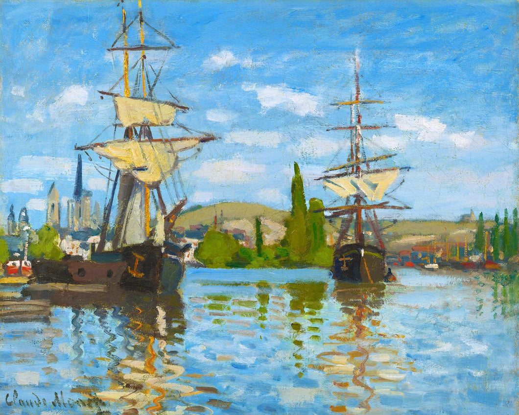Malen nach Zahlen – Schiffe auf der seine in Rouen – Monet