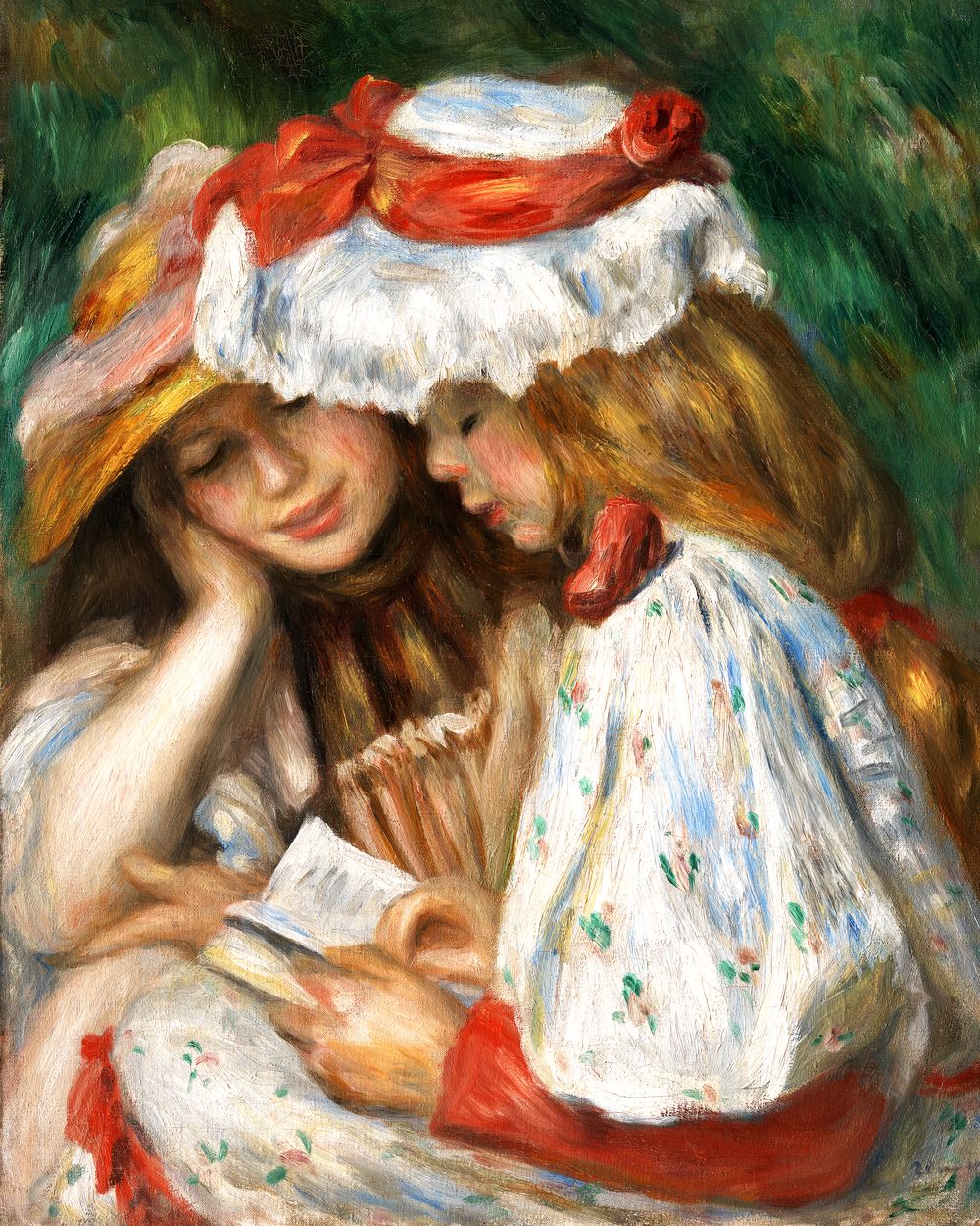 Diamond Painting – Zwei Lesende Mädchen – Renoir – 40 x 50 cm auf Keilrahmen gespannt | Figured'Art