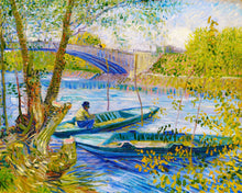 Laden Sie das Bild in den Galerie-Viewer, Malen nach Zahlen – Angler und Boote an der Pont de Clichy – Van Gogh