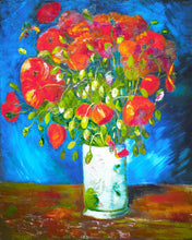 Laden Sie das Bild in den Galerie-Viewer, Diamond Painting – Vase mit rotem Klatschmohn – Van Gogh | Figured&#39;Art
