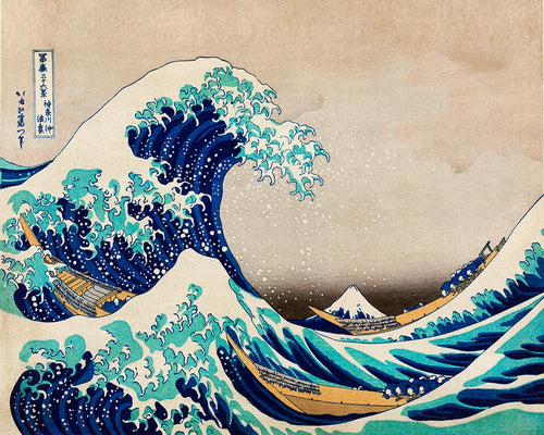 Malen nach Zahlen Figured'Art – Die große Welle von Kanagawa von Katsushika Hokusai