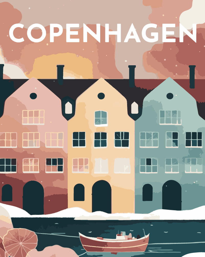 Malen nach Zahlen – Reiseplakat Kopenhagen