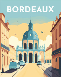 Malen nach Zahlen – Reiseplakat Bordeaux