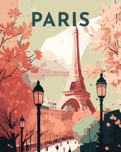 Laden Sie das Bild in den Galerie-Viewer, Malen nach Zahlen – Reiseplakat Paris II