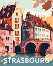 Laden Sie das Bild in den Galerie-Viewer, Malen nach Zahlen – Reiseplakat Straßburg