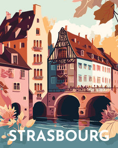 Malen nach Zahlen – Reiseplakat Straßburg