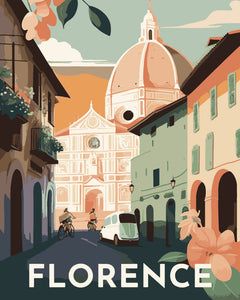 Malen nach Zahlen – Reiseplakat Florenz