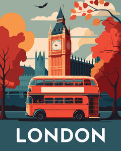 Malen nach Zahlen – Reiseposter London