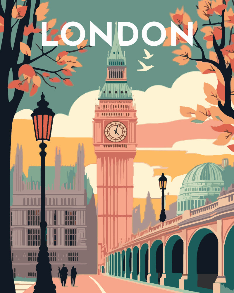 Malen nach Zahlen – Reiseposter London 2