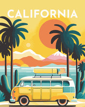 Laden Sie das Bild in den Galerie-Viewer, Malen nach Zahlen – Reiseposter Kalifornien