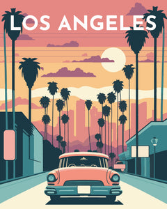 Malen nach Zahlen – Reiseposter Los Angeles