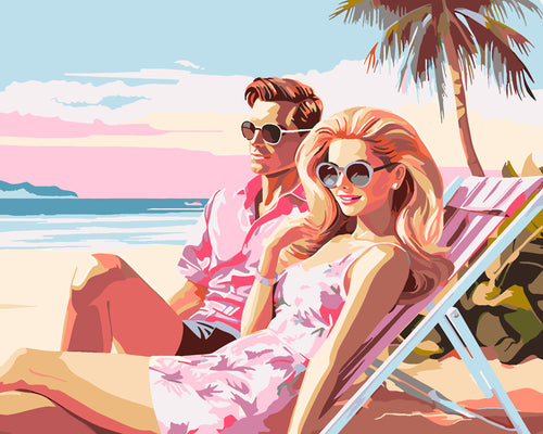Malen nach Zahlen Figured'Art – Strandliebe der Diva