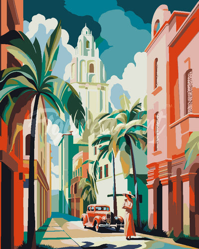 Malen nach Zahlen Figured'Art – Kuba Art Deco