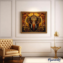 Laden Sie das Bild in den Galerie-Viewer, Elefant Art Deco