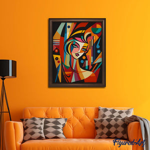 Abstrakte Frau im Picasso Stil