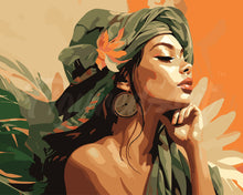 Laden Sie das Bild in den Galerie-Viewer, Malen nach Zahlen Figured&#39;Art – Frau im Afrikanischen Turban