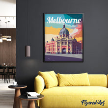 Laden Sie das Bild in den Galerie-Viewer, Reiseposter Melbourne