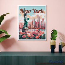 Laden Sie das Bild in den Galerie-Viewer, Reiseposter New York in voller Blüte