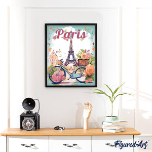 Reiseposter Paris in voller Blüte