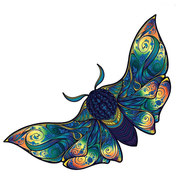 2D Holzpuzzle – Blauer Schmetterling