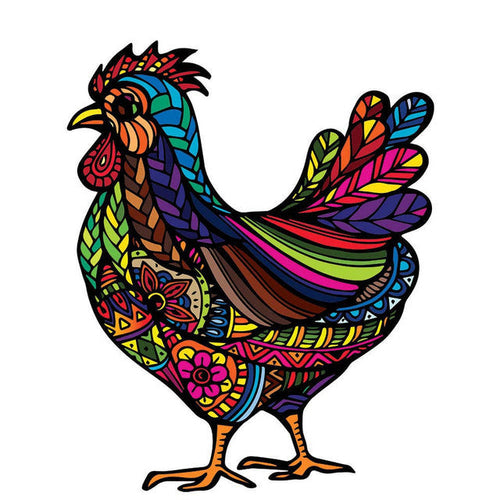 2D Holzpuzzle – Bauernhof-Huhn