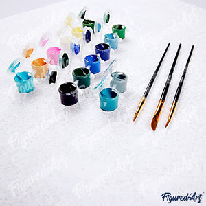 Flamingos im Wasser | Figured'Art