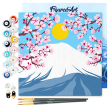 Laden Sie das Bild in den Galerie-Viewer, Mini Malen nach Zahlen mit Rahmen - Berg Fuji