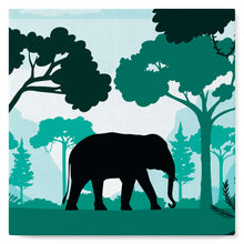 Laden Sie das Bild in den Galerie-Viewer, Mini Malen nach Zahlen mit Rahmen 20x20cm - Elefant im grünen Wald