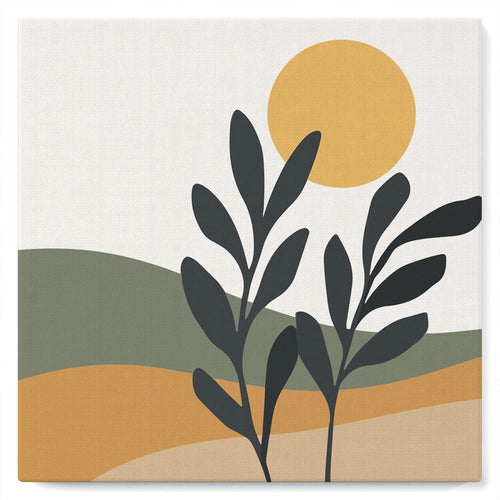 Mini Malen nach Zahlen mit Rahmen 20x20cm - Landschaft und Pflanze