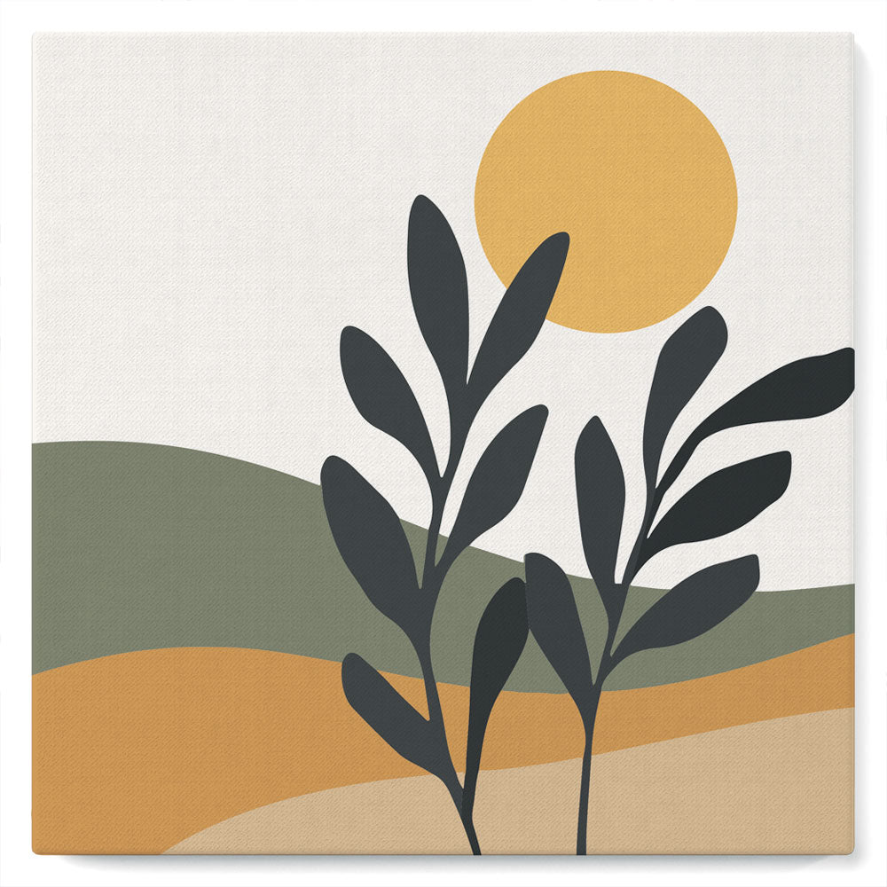 Mini Malen nach Zahlen mit Rahmen 20x20cm - Landschaft und Pflanze