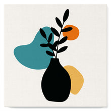Laden Sie das Bild in den Galerie-Viewer, Mini Malen nach Zahlen mit Rahmen 20x20cm - Blaue Pflanze und Vase