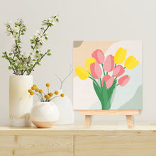 Laden Sie das Bild in den Galerie-Viewer, Mini Malen nach Zahlen mit Rahmen - Tulpenstrauß