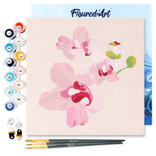 Laden Sie das Bild in den Galerie-Viewer, Mini Malen nach Zahlen mit Rahmen - Orchideenblumen
