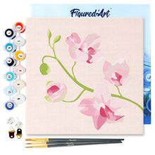 Laden Sie das Bild in den Galerie-Viewer, Mini Malen nach Zahlen mit Rahmen - Orchideenzweig