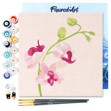 Laden Sie das Bild in den Galerie-Viewer, Mini Malen nach Zahlen mit Rahmen - Orchideenzweig 2