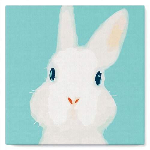 Mini Malen nach Zahlen mit Rahmen 20x20cm - Weißer Hase