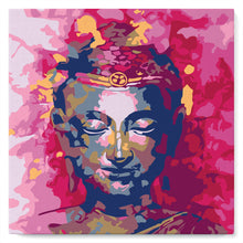 Laden Sie das Bild in den Galerie-Viewer, Mini Malen nach Zahlen mit Rahmen 20x20cm - Kostbarer Buddha