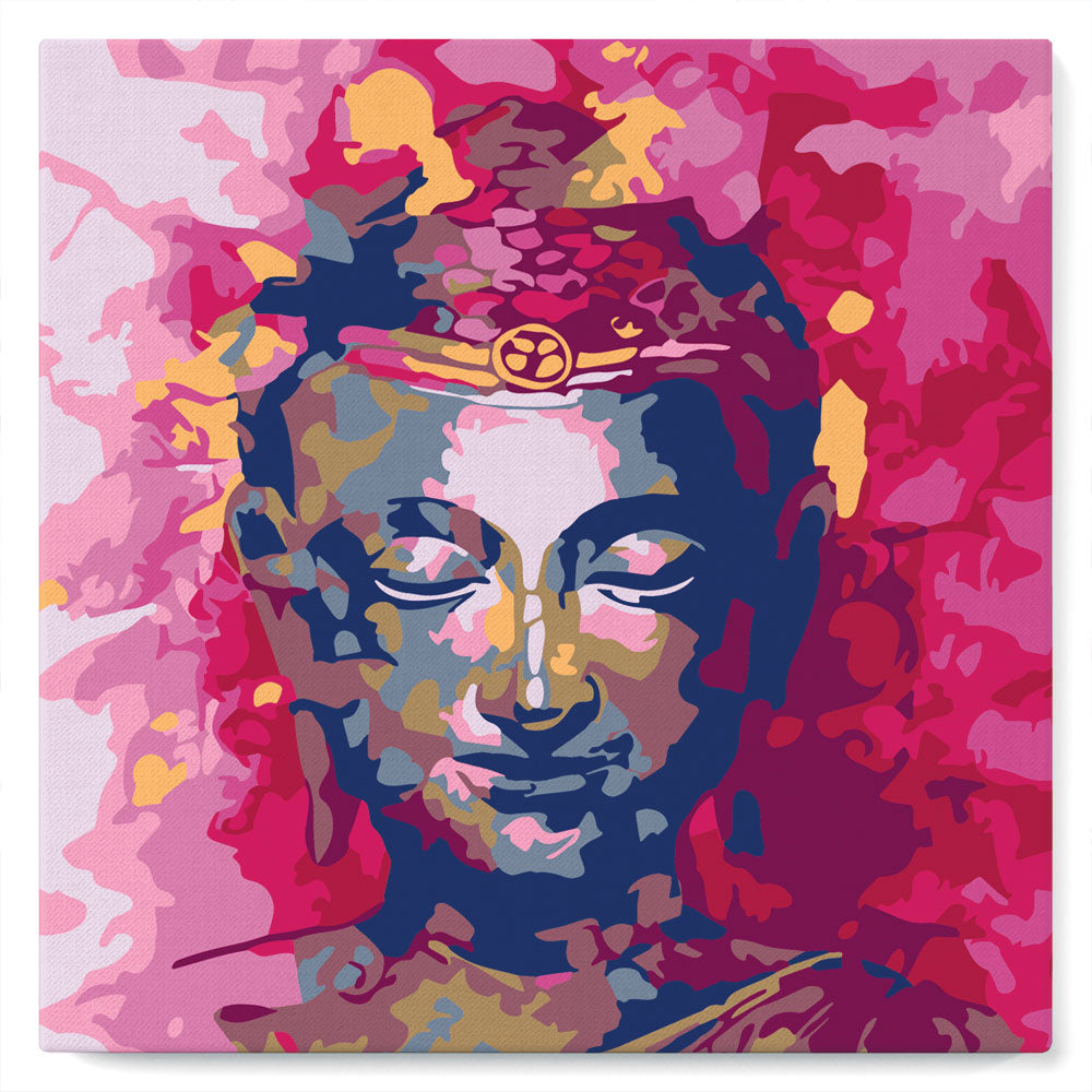 Mini Malen nach Zahlen mit Rahmen 20x20cm - Kostbarer Buddha