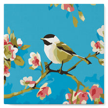 Laden Sie das Bild in den Galerie-Viewer, Mini Malen nach Zahlen mit Rahmen 20x20cm - Vogel und Schmetterling