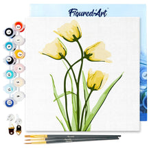 Laden Sie das Bild in den Galerie-Viewer, Mini Malen nach Zahlen mit Rahmen - Hübsche gelbe Blumen