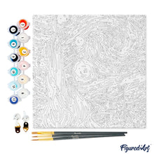 Laden Sie das Bild in den Galerie-Viewer, Mini Malen nach Zahlen mit Rahmen - Van Gogh - Sternennacht