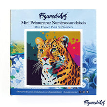 Laden Sie das Bild in den Galerie-Viewer, Mini Malen nach Zahlen mit Rahmen - Abstrakter Pop Art Leopard