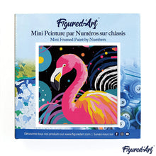 Laden Sie das Bild in den Galerie-Viewer, Mini Malen nach Zahlen mit Rahmen - Flamingo Abstrakt Pop Art