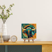 Laden Sie das Bild in den Galerie-Viewer, Mini Malen nach Zahlen mit Rahmen - Abstrakter Art-Deco-Stier